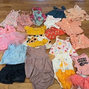 0-3 month girls large summer lot